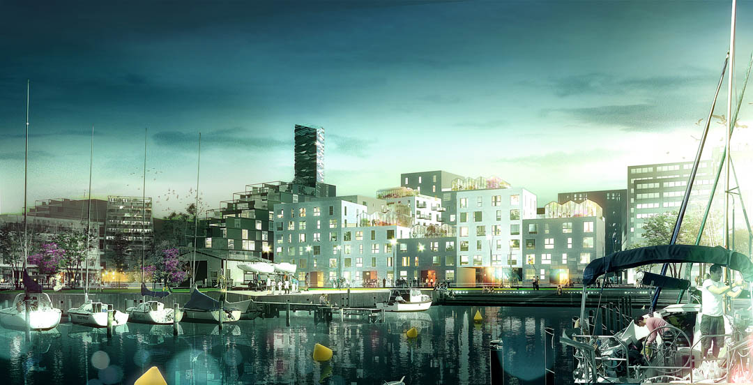 3d rendering architecture architectural animation aarhus copenhagen denmark subsidized housing Adept playhou.se playhouse 
