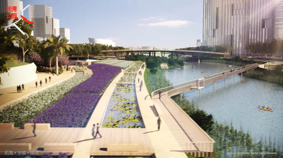 Shenzhen Qianhai Field Operations Guangdong Province Waterfront Park China playhou.se playhouse animation Richie Gelles Richard Gelles landscape architecture 3D rendering realistic flythrough multimedia animation